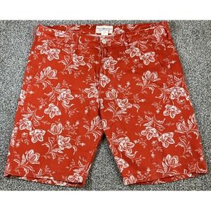 Ralph Lauren Denim & Supply Floral Shorts Orange White Size 36 Tropical Print